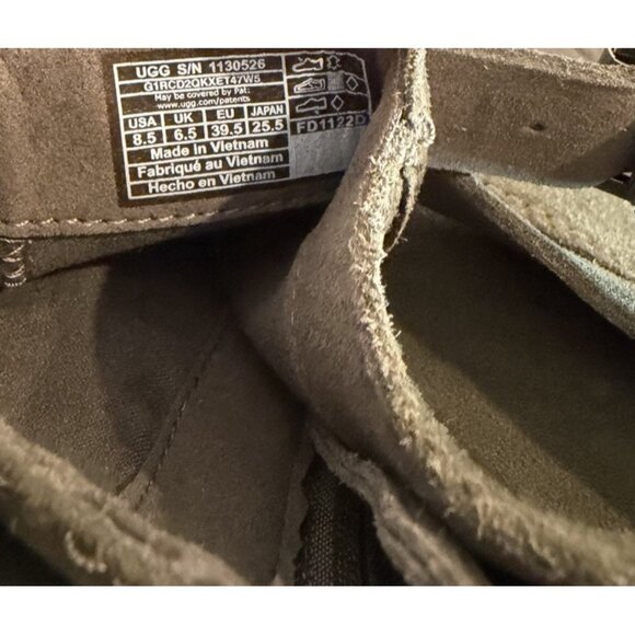 WOMAN'S SIZE 8.5 BOOTS UGG JOSEFENE ANKLE OLIVE GREEN DISPLAY MODEL - Picture 10 of 12